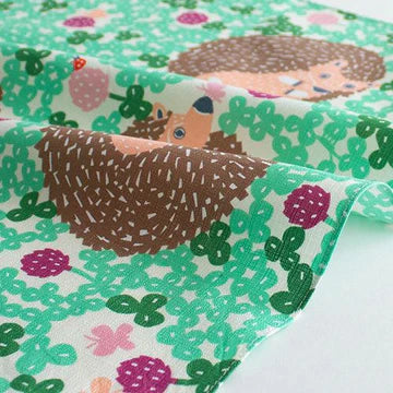 kata kata musubi organic cotton Furoshiki Hedgehog Green (50)