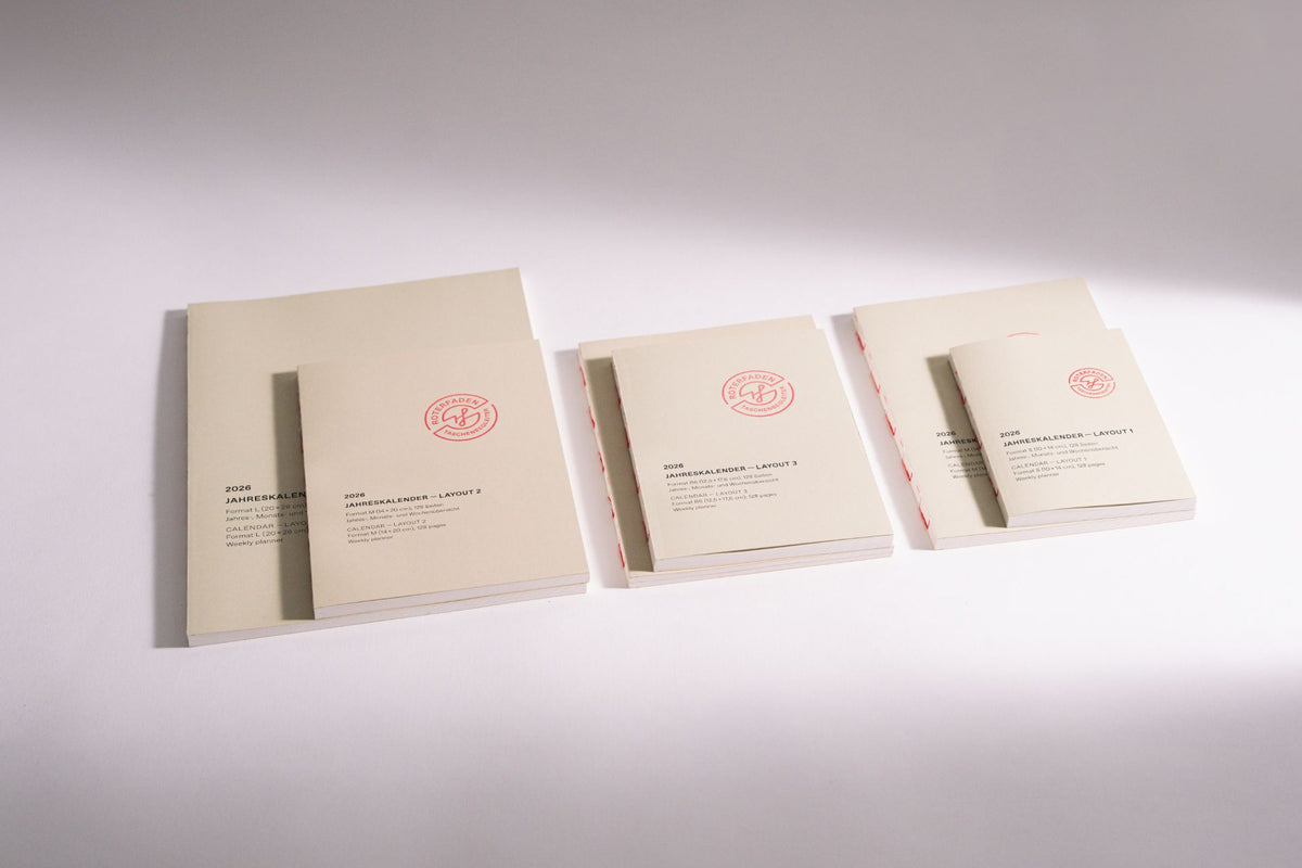 Roterfaden M 2026 Diary (14x20cm) 3 Layouts
