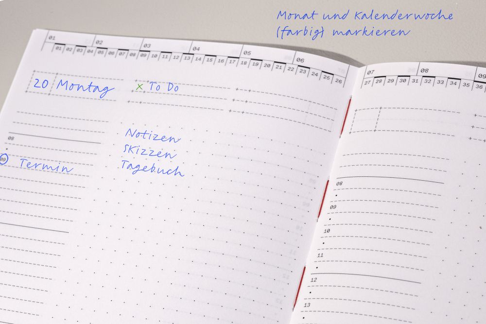 Roterfaden A5 (14x20cm) Daily Calendar – Quarterly