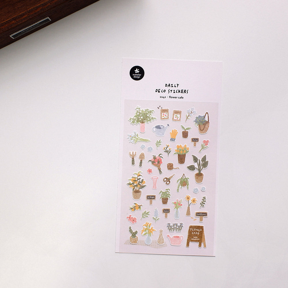 Suatelier stickers - Flower cafe