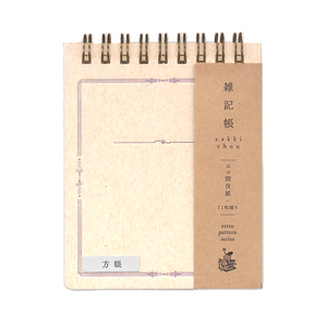 Kohunkan Retro Letterpress Ring Memo Pad Notebook (5 patterns)