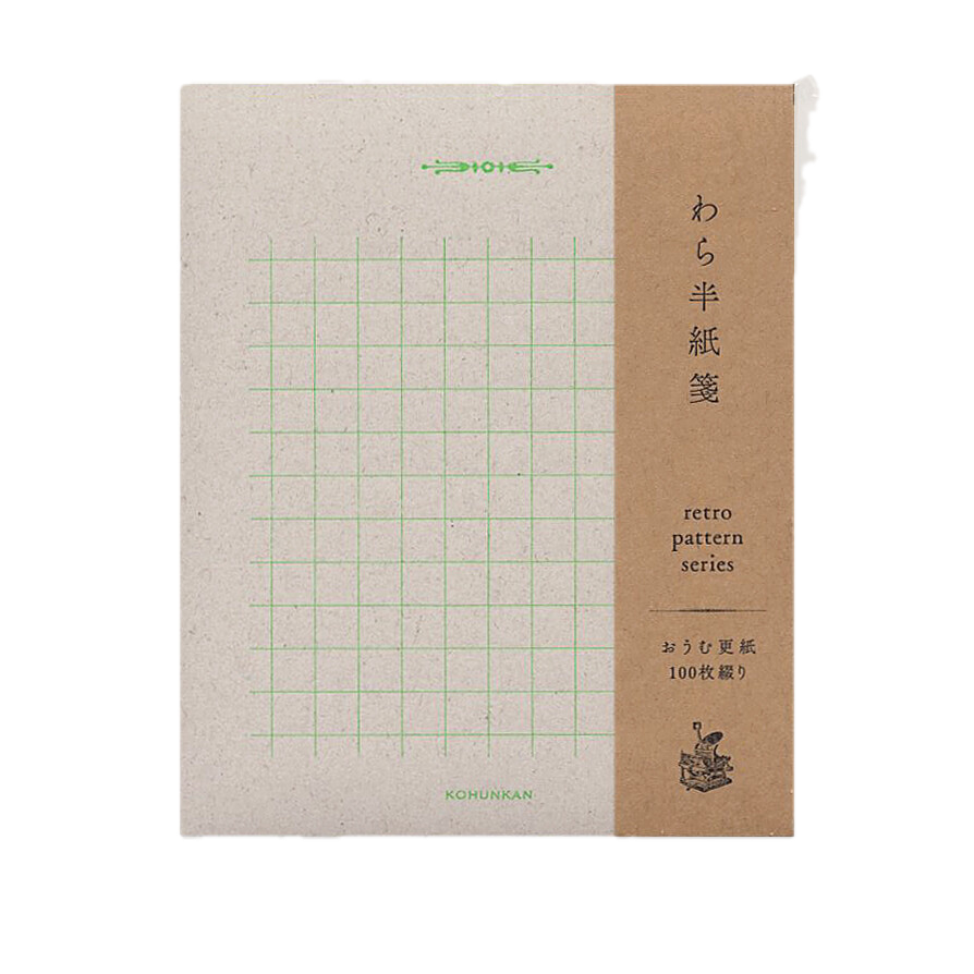Kohunkan Retro pattern Straw Paper Memo Pad (3 options) - NOMADO Store 