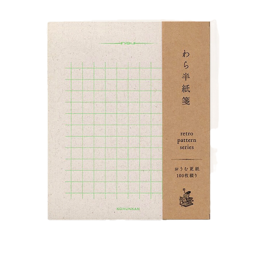 Kohunkan Retro pattern Straw Paper Memo Pad (3 options) - NOMADO Store 