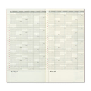 2024 Traveler's Notebook (Regular Size) - Month on 2 pages Diary. PREORDER