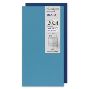 Traveler's Notebook Diary (Regular Size) - 2024 Weekly + Memo no