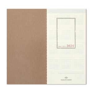 Traveler's Notebook Diary (Regular Size) - 2024 Weekly + Memo no