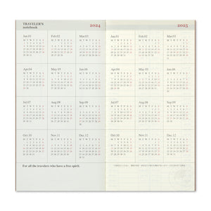 Traveler's Notebook Diary (Regular Size) - 2024 Weekly + Memo no