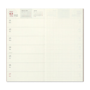 Traveler's Notebook Diary (Regular Size) - 2024 Weekly + Memo PREORDER