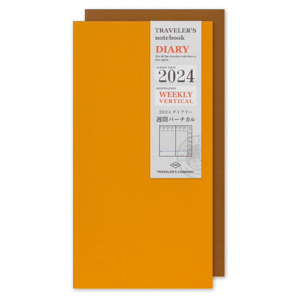 Traveler's Notebook Diary (Regular Size) - 2024 Weekly Vertical. PREORDER