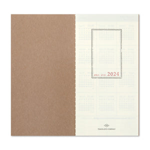 Traveler's Notebook Diary (Regular Size) - 2024 Weekly Vertical. PREORDER
