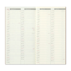 Traveler's Notebook Diary (Regular Size) - 2024 Weekly Vertical. PREORDER