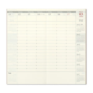 Traveler's Notebook Diary (Regular Size) - 2024 Weekly Vertical. PREORDER