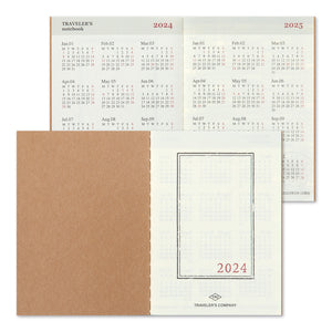 2024 Traveler's Notebook (Passport Size) - Monthly Diary Refill. PREORDER