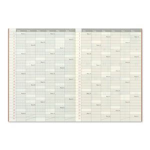 2024 Traveler's Notebook (Passport Size) - Monthly Diary Refill.