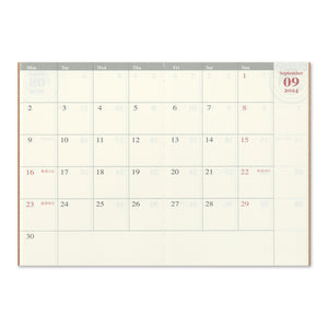 2024 Traveler's Notebook (Passport Size) - Monthly Diary Refill. PREORDER