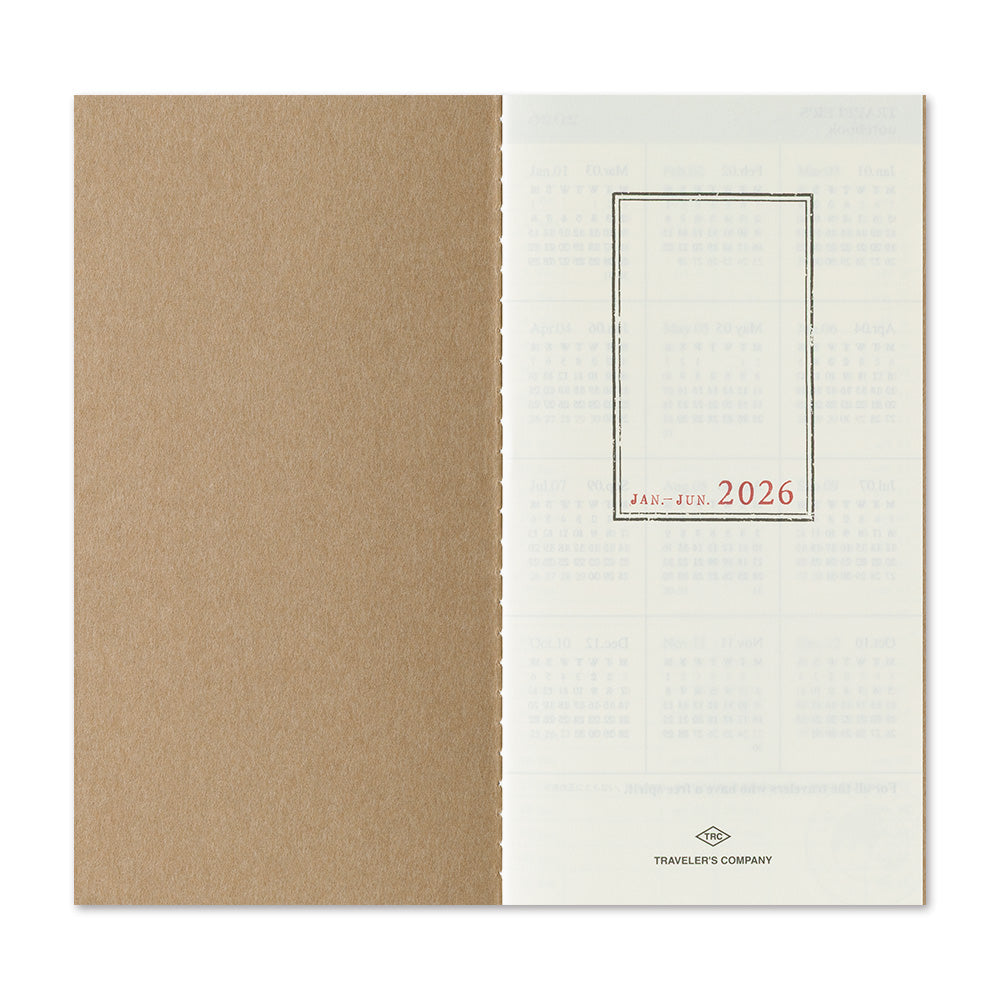 2026 - Traveler's Notebook (TRC) Weekly + Memo Diary (Regular size)