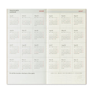2026 - Traveler's Notebook (TRC) Weekly + Memo Diary (Regular size) PREORDER