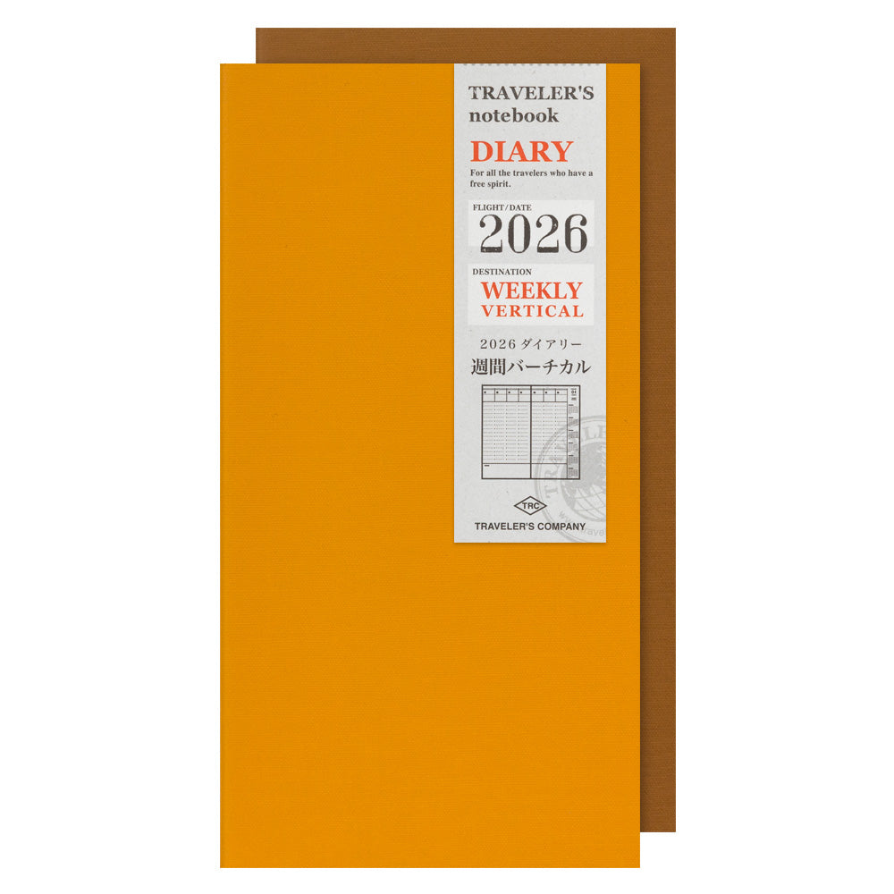 2026 - Traveler's Notebook (TRC) Weekly Vertical Diary (Regular size)