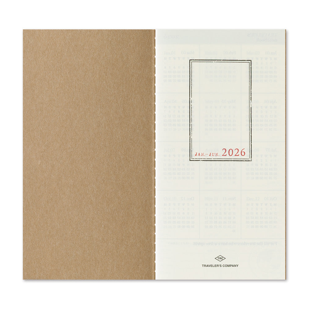 2026 - Traveler's Notebook (TRC) Weekly Vertical Diary (Regular size)