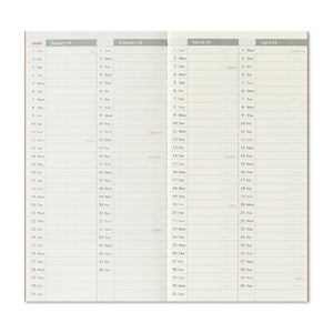 2026 - Traveler's Notebook (TRC) Weekly Vertical Diary (Regular size) PREORDER