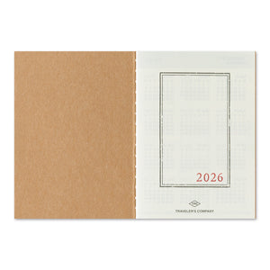 2026 Traveler's Notebook (TRC) - Monthly Diary refill Passport size PREORDER