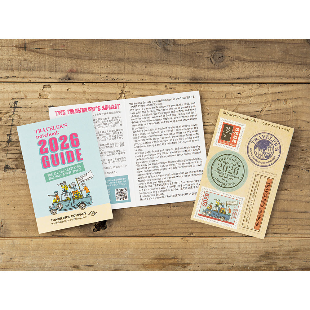 2026 Traveler's Notebook (TRC) - Monthly Diary refill Passport size