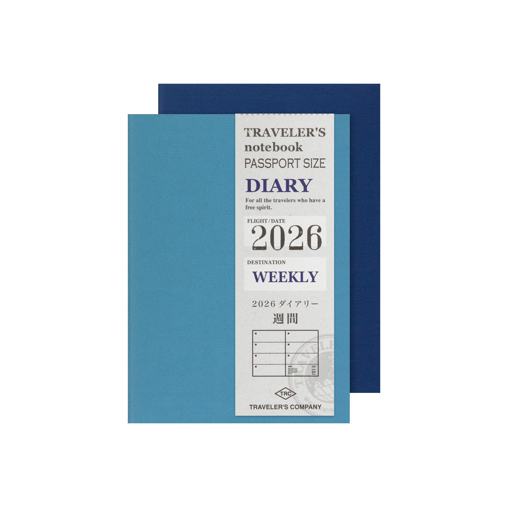 2026 Traveler's Notebook (TRC) Weekly Diary refill (Passport Size) PREORDER