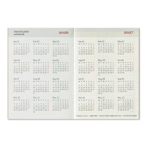 2026 Traveler's Notebook (TRC) Weekly Diary refill (Passport Size) PREORDER