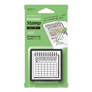 Midori - Paintable stamp - Pre-inked calendar