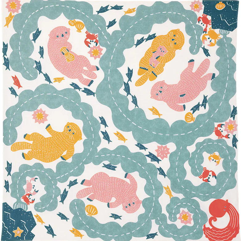 Kata Kata Sea Otter Cream Furoshiki (L)
