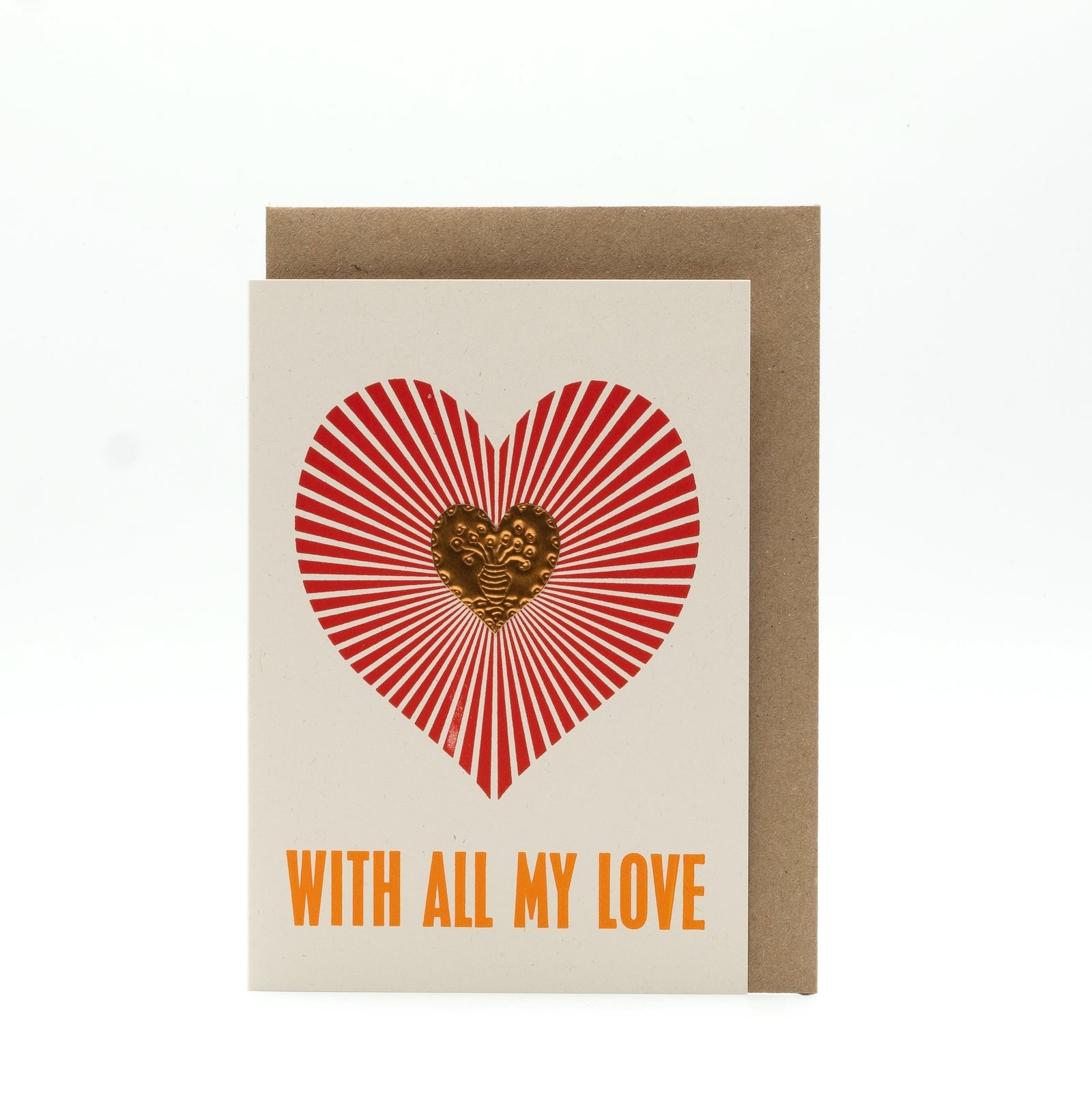 Mitchell-Finch letterpress card : With All My Love