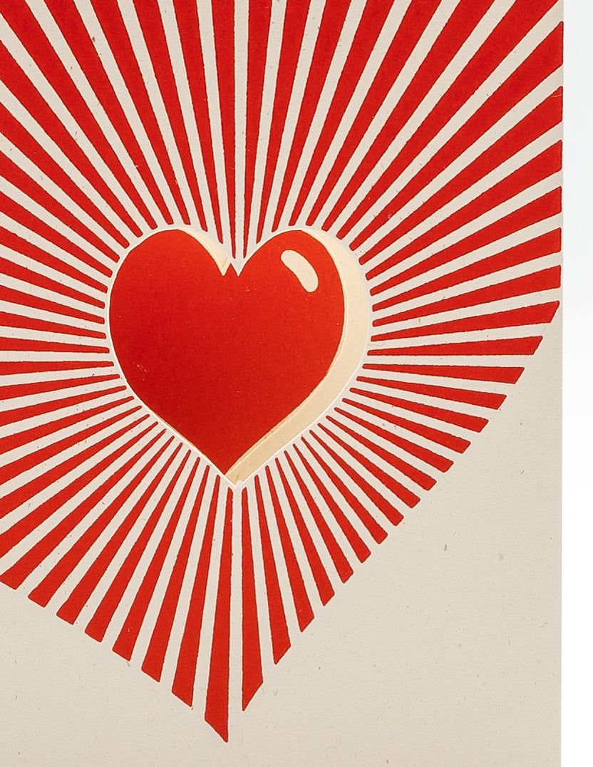 Mitchell-Finch letterpress card : I give you my Heart