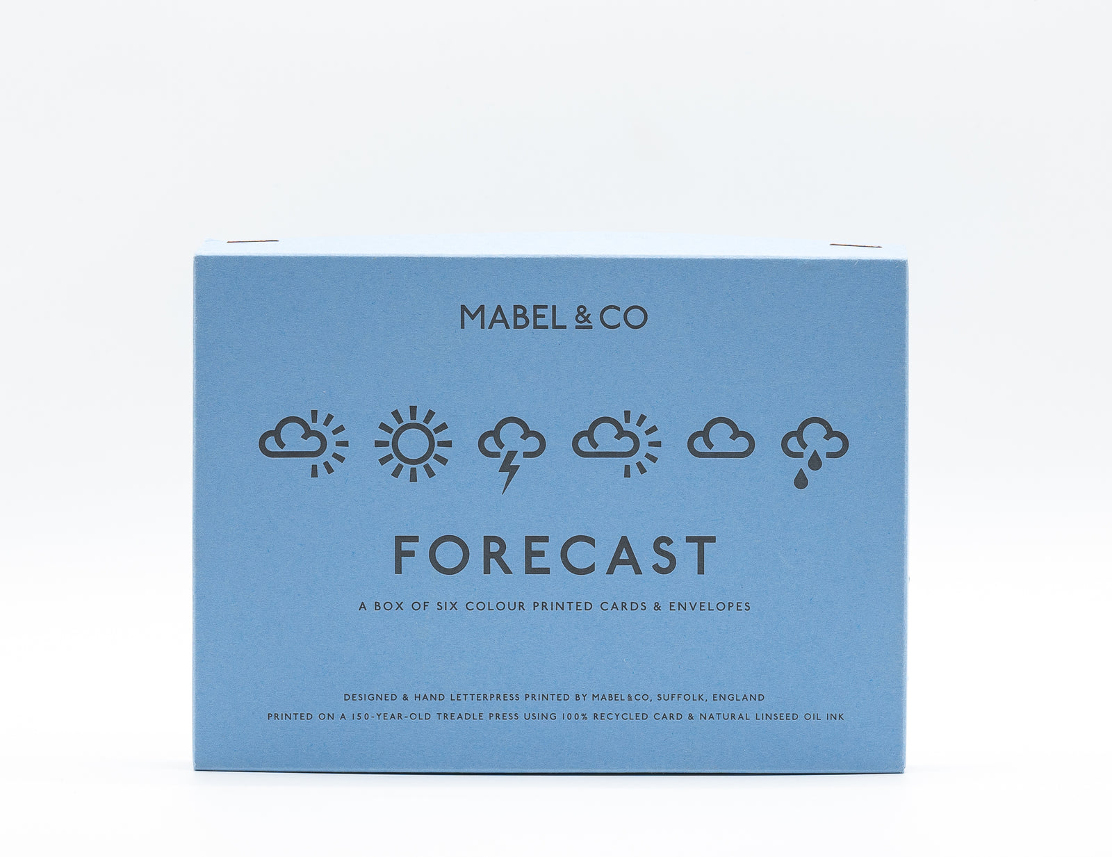 Box of 6 Forecast Letterpress Cards