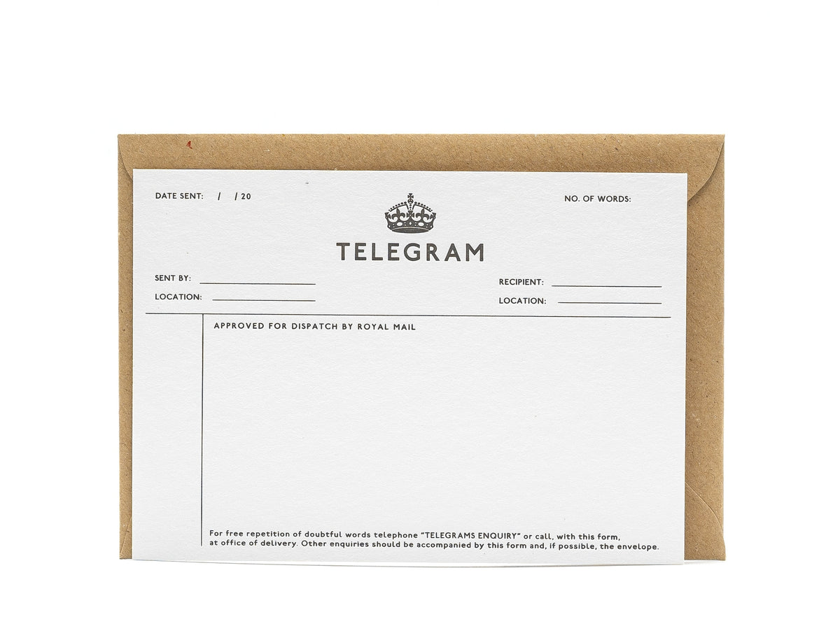 Box of 12 telegrams & Envelopes