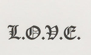Nomado Kappan - L.O.V.E. – Letterpress Love Card - NOMADO Store 