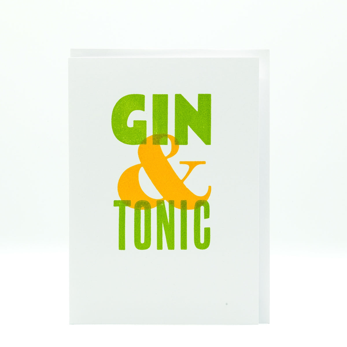 Mitchell-Finch letterpress card : Gin & Tonic