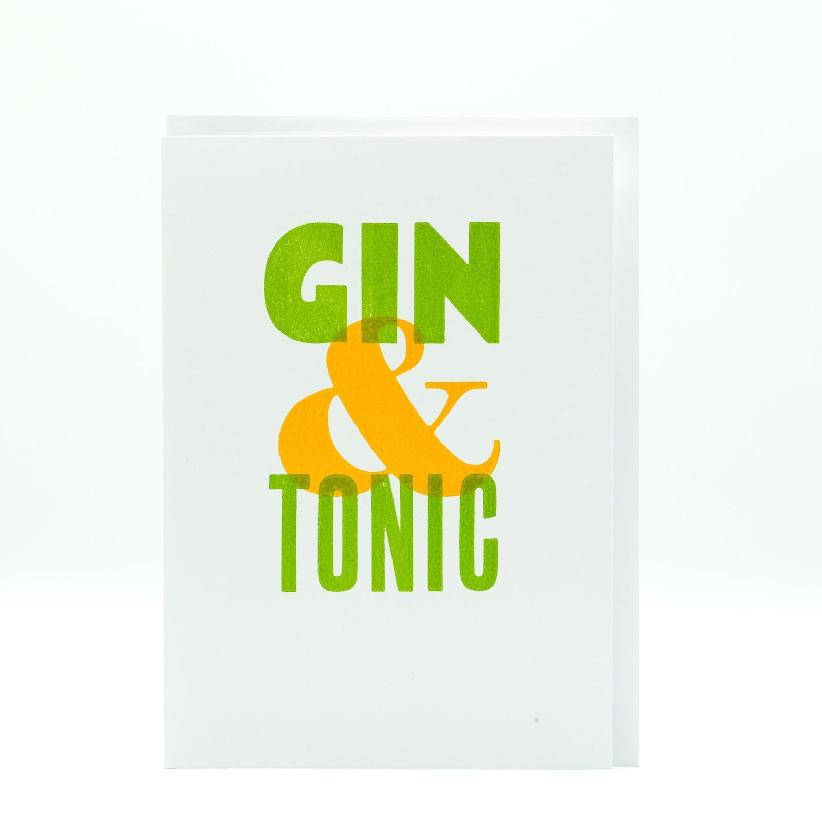 Mitchell-Finch letterpress card : Gin & Tonic