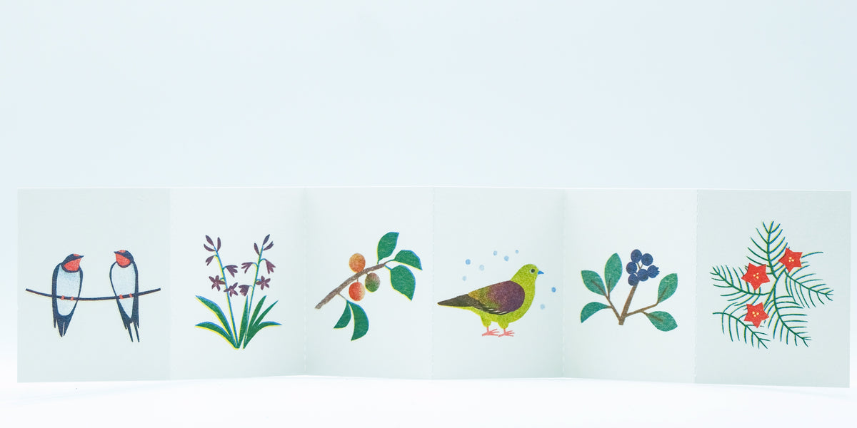 Itsuko Naka Seasonal Accordion Fold Cards (4 designs)
