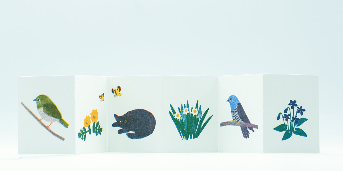 Itsuko Naka Seasonal Accordion Fold Cards (4 designs)