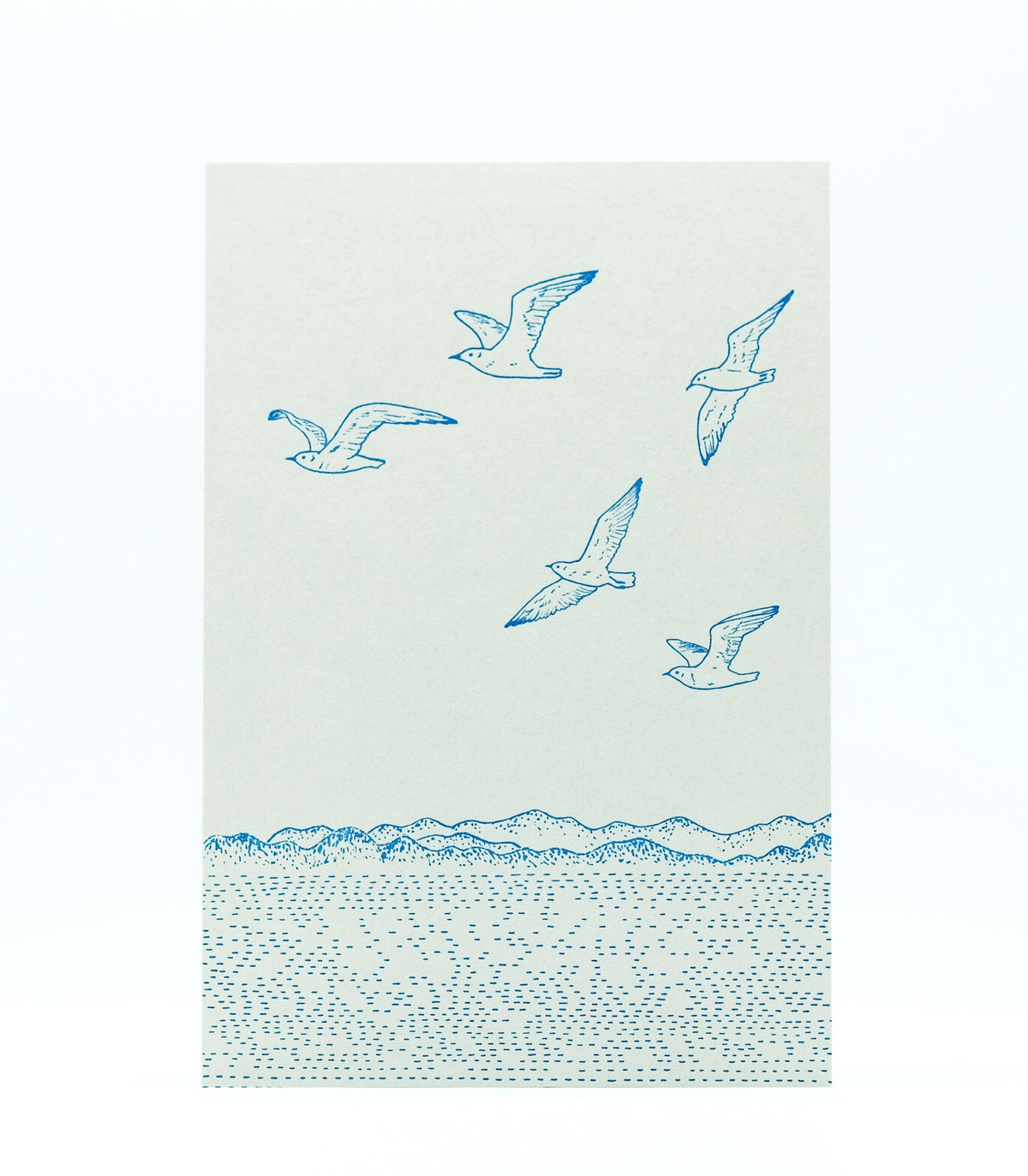 Itsuko Naka Letterpress Postcards : gulls (2 colours)