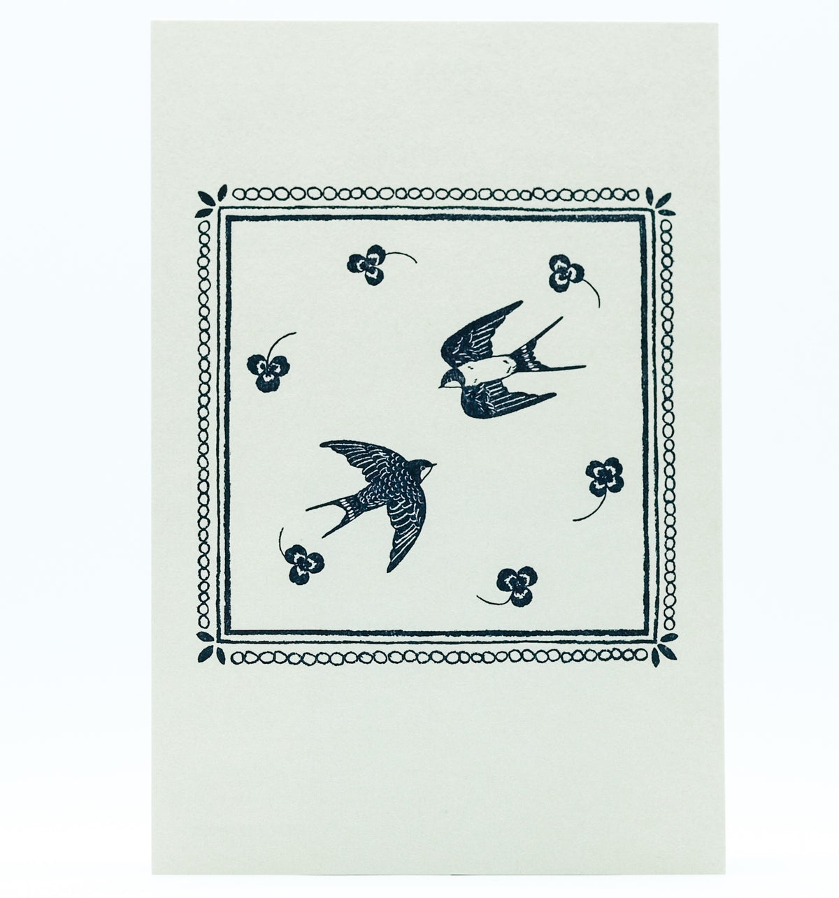 Itsuko Naka Letterpress Postcard : Swallow