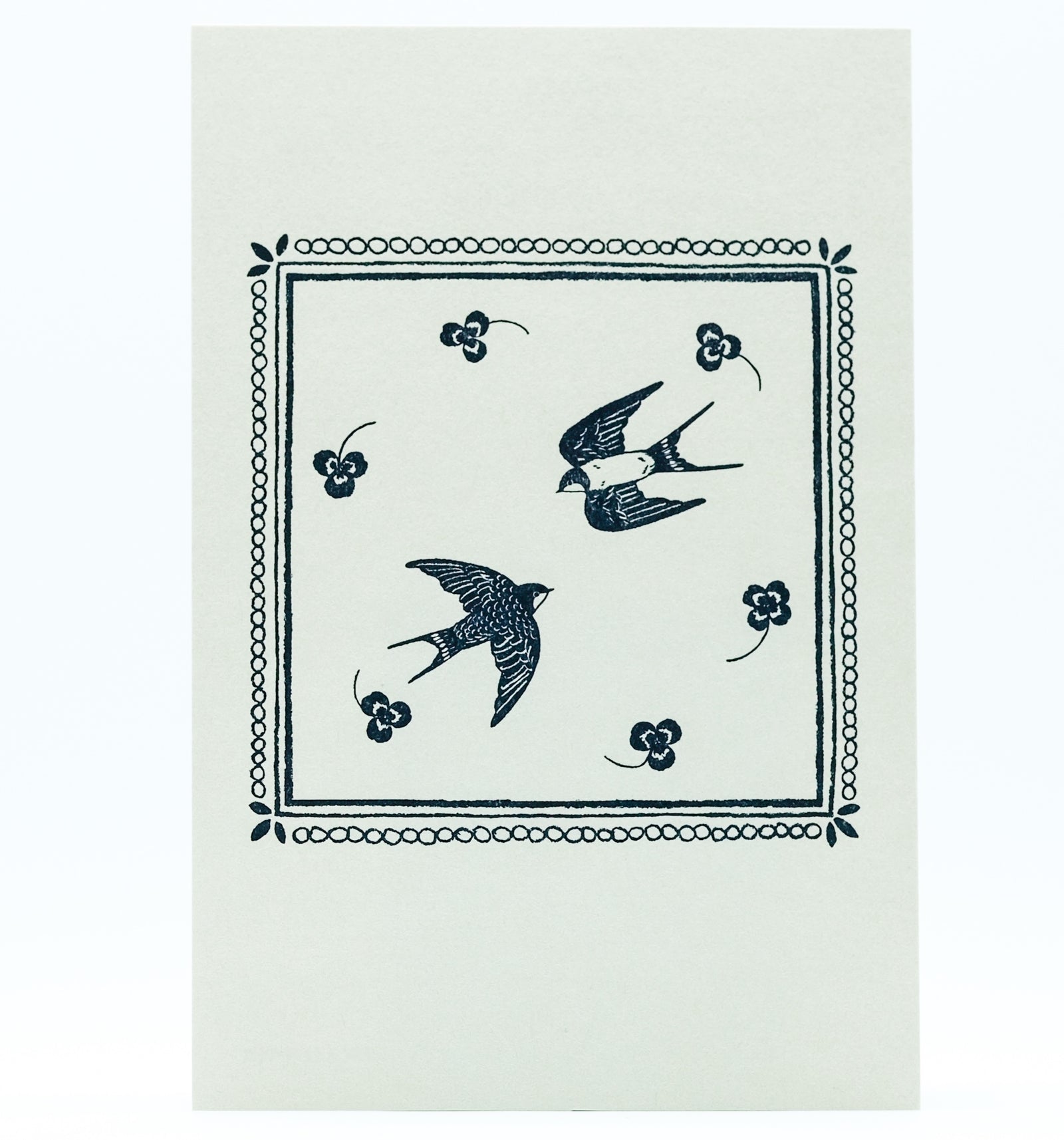Itsuko Naka Letterpress Postcard : Swallow