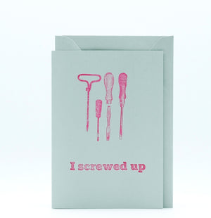Nomado Kappan "I Screwed Up" Letterpress Card