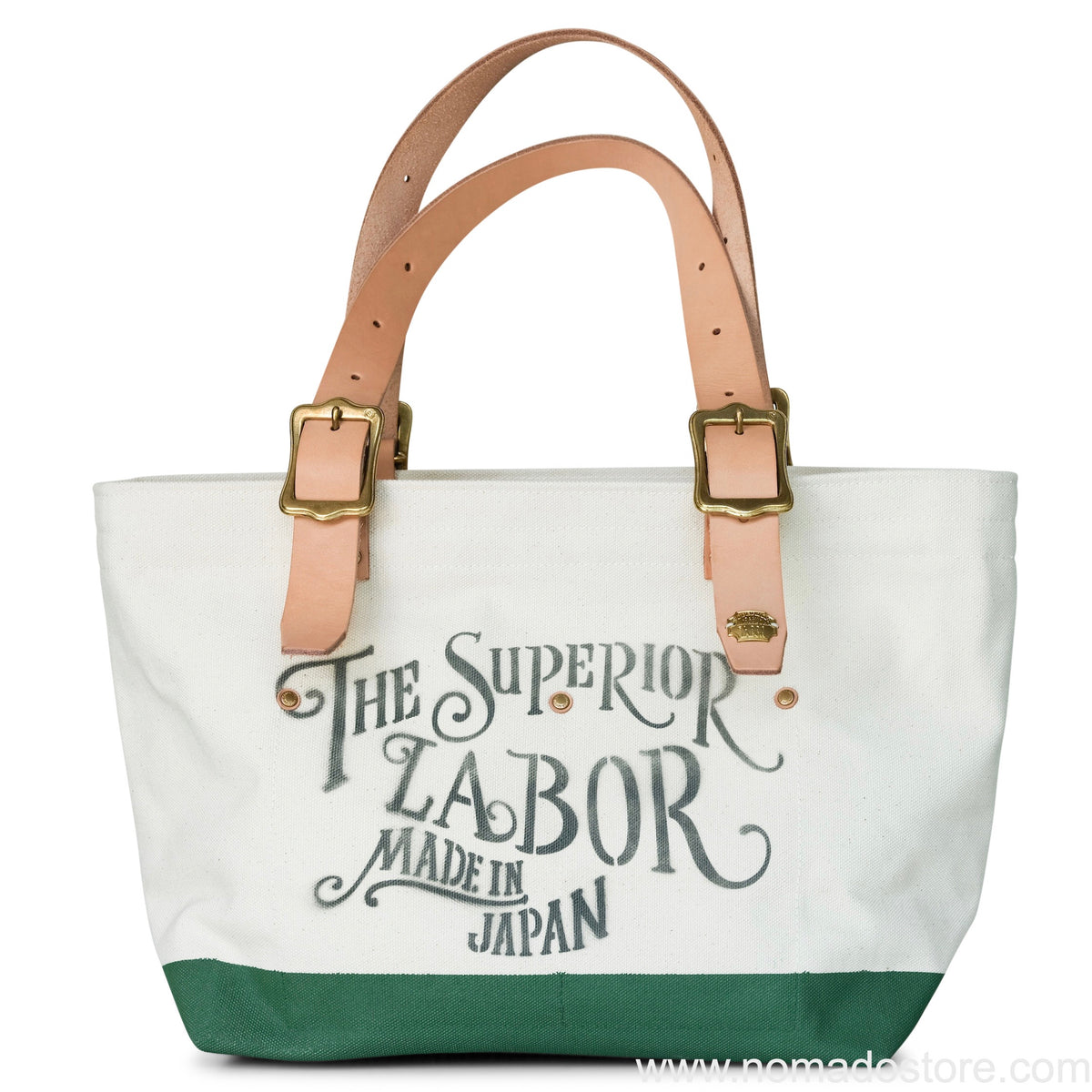 Superior Labor engineer tote bag S natural body moss green paint