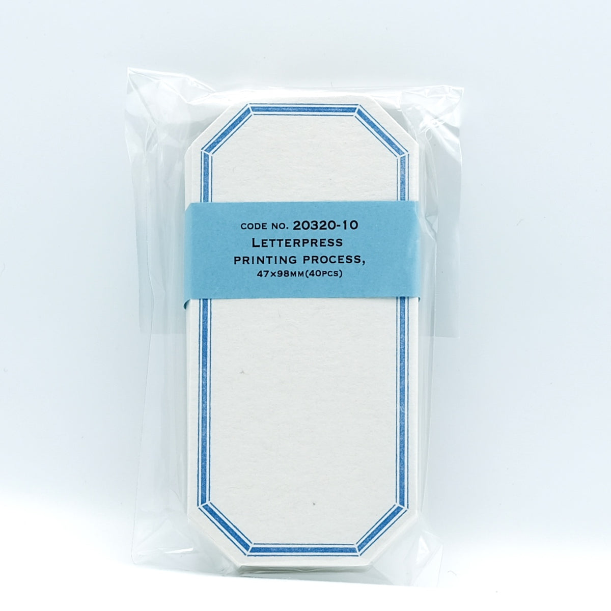 Classiky Letterpress Blue Label Card 40pcs