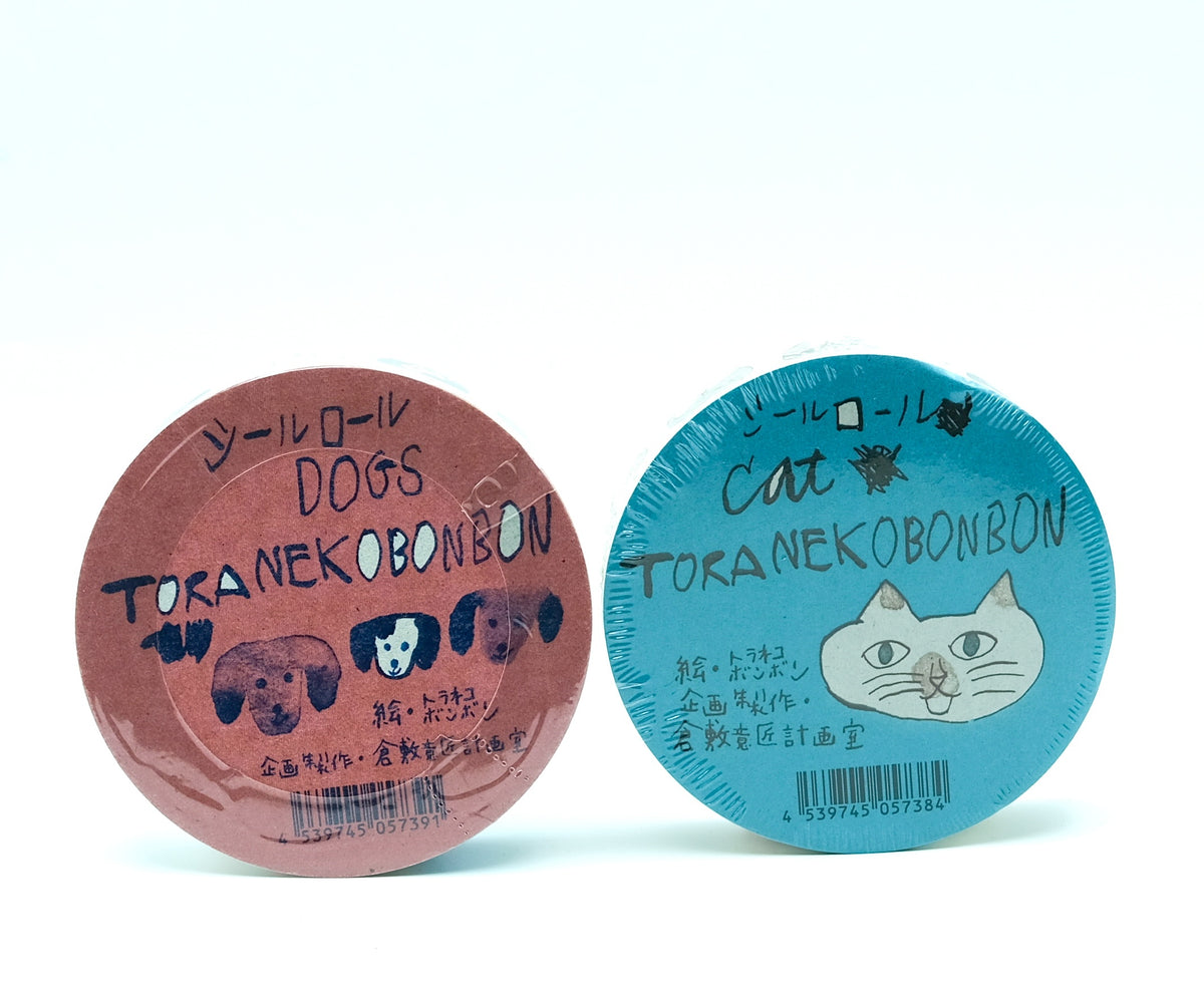 Classiky Toranekobonbon Sticker Roll (Cats or Dogs 18mm)