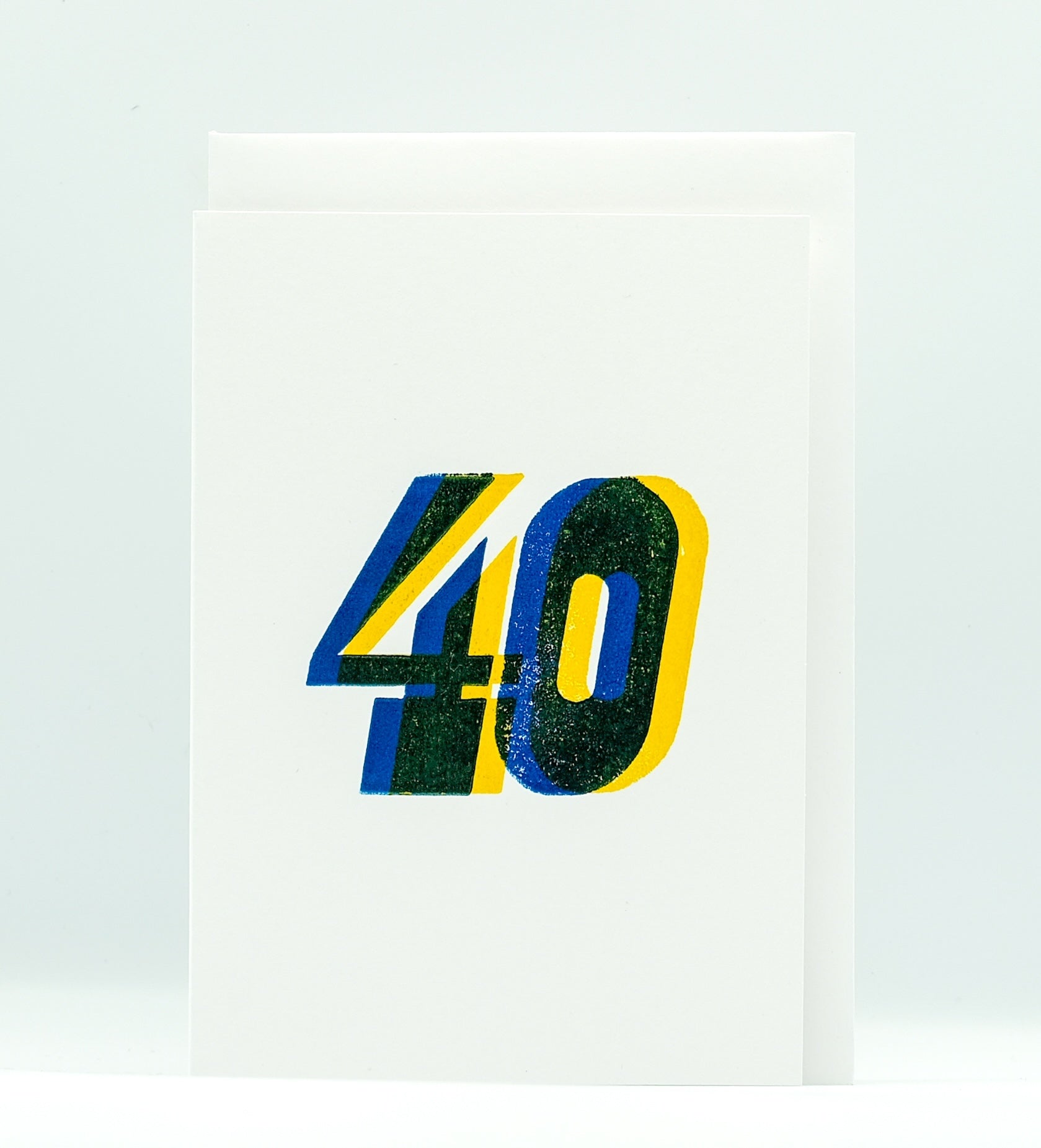 Nomado Kappan "40" Letterpress Birthday Card