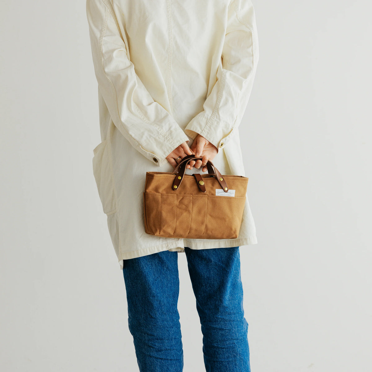 The Superior Labor paraffin canvas mini bag (3 colours)