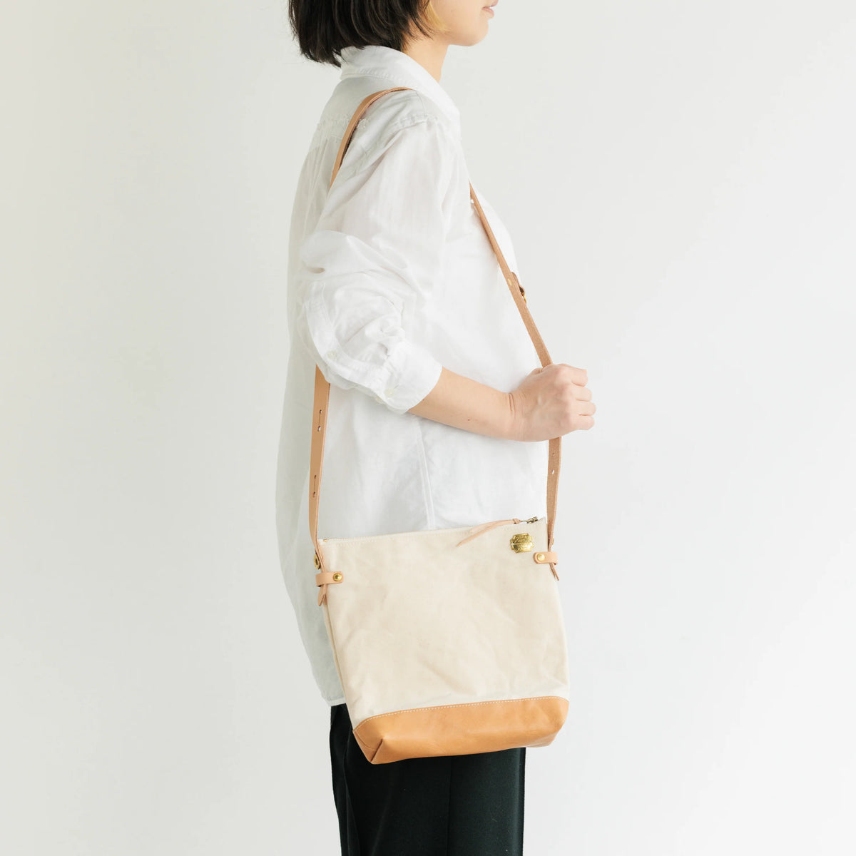 The Superior Labor Leather Bottom Shoulder Bag Deep S (3 colours)