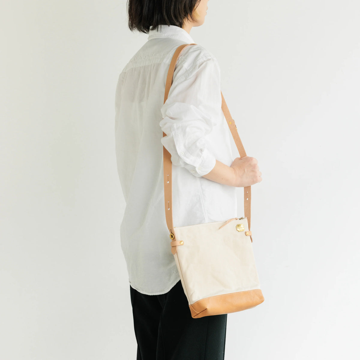 The Superior Labor Leather Bottom Shoulder Bag Deep S (3 colours)